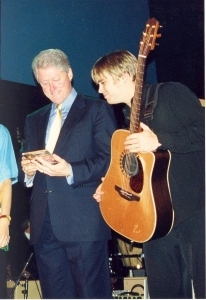 Pat McGee with President Bill Clinton